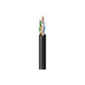 Belden 2146A CMR/CMX Indoor/Outdoor Cat 6 U/UTP 4-Pr Premise Horizontal Cable 350MHz - 23AWG - Black - 1000 Ft