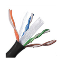 Photo of Belden 2412 CMR Enhanced Premise 350MHz CAT6+ 4 Pair U/UTP Cable Solid Copper 23 AWG - Black - 1000 Ft/UnReel Box