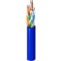 Photo of Belden 2412 CMR Enhanced Premise 350MHz CAT6+ 4 Pair U/UTP Cable Solid Copper 23 AWG - Blue - 1000 Ft