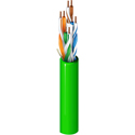 Photo of Belden 2412 CMR Enhanced Premise 350MHz CAT6+ 4 Pair U/UTP Cable Solid Copper 23 AWG - Green - 1000 Ft