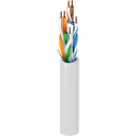 Photo of Belden 2412 CMR Enhanced Premise 350MHz CAT6+ 4 Pair U/UTP Cable Solid Copper 23 AWG - White - 1000 Ft