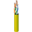 Photo of Belden 2412 CMR Enhanced Premise 350MHz CAT6+ 4 Pair U/UTP Cable Solid Copper 23 AWG - Yellow - 1000 Ft