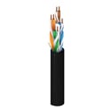 Photo of Belden 2412 CMR Enhanced Premise 350MHz CAT6+ 4 Pair U/UTP Cable Solid Copper 23 AWG - Black - 1000 Ft/Reel-in-Box