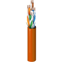 Photo of Belden 2412 CMR Enhanced Premise 350MHz CAT6+ 4 Pair U/UTP Cable Solid Copper 23 AWG - Orange - 1000 Ft/Reel-in-Box