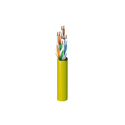 Photo of Belden 2412 CMR Enhanced Premise 350MHz CAT6+ 4 Pair U/UTP Cable Solid Copper 23 AWG - Yellow - 1000 Ft/Reel-in-Box