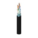 Belden 2412FS Riser/CMR CAT6+ Enhanced Premise Horizontal 4-Pr Cable (350MHz) F/UTP Foil-Shld 23AWG - Black - 1000 Ft