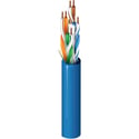 Photo of Belden 2413 Plenum/CMP 4-Pair Enhanced Cat 6+ 350MHz U/UTP Cable Solid/BC 23 AWG - Blue - 1000 Foot