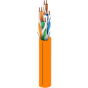 Photo of Belden 2413 Plenum/CMP 4-Pair Enhanced Cat 6+ 350MHz U/UTP Cable Solid/BC 23 AWG - Orange - 1000 Foot