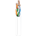 Photo of Belden 2413 Plenum/CMP 4-Pair Enhanced Cat 6+ 350MHz U/UTP Cable Solid/BC 23 AWG - White - 1000 Foot