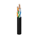 Belden 2413 Plenum/CMP 4-Pair Enhanced Cat 6+ 350MHz U/UTP Cable Solid/BC 23 AWG - Black - 500 Foot/ReelTuff Box