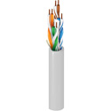 Photo of Belden 2413 Plenum/CMP 4-Pair Enhanced Cat 6+ 350MHz U/UTP Cable Solid/BC 23 AWG - White - 500 Foot