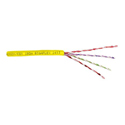 Photo of Belden 2413 Plenum/CMP 4-Pair Enhanced Cat 6+ 350MHz U/UTP Cable Solid/BC 23 AWG - Yellow - 500 Foot