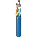 Belden 2413 Plenum/CMP 4-Pair Enhanced Cat 6+ 350MHz U/UTP Cable Solid/BC 23 AWG - Blue - 1000 Foot/Reel-in-Box