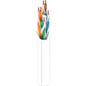 Photo of Belden 2413 Plenum/CMP 4-Pair Enhanced Cat 6+ 350MHz U/UTP Cable Solid/BC 23 AWG - White - Per Foot