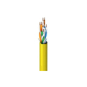 Photo of Belden 2413F CMP/Plenum Enhanced Category 6+ Premise Horizontal F/UTP Cable 4x23AWG - Yellow - 1000 Ft