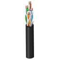 Belden 3612 Riser/CMR Cat 6+ Premium Premise Horizontal Cable (400MHz) U/UTP 23AWG - Black - 1000 Ft/UnReel Box