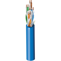 Belden 3613 CMP/Plenum Cat6+ 4 Pair U/UTP Solid Conductor PVC-LS Premise Horizontal Cable 23 AWG - Blue - 1000 Ft Reel