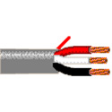 Belden 5101UE Security and Commercial Audio Cable - 14 AWG - Bare Copper - 3 Conductor - Gray - 1000 Foot