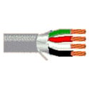 Belden 5302FE 4 Conductor 18 AWG Stranded Security and Commercial Audio Cable - Gray - 500 Foot