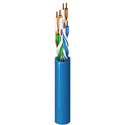 Photo of Belden 7883A Riser/CMR CAT6 Ethernet Patch Cable 4-Pair U/UTP PVC Jacket BC 24 AWG - Light Blue - 1000 Foot