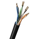 Belden 7923A CMX/MSHA Indoor/Outdoor UV/OIL Resistant 4-Pr DataTuff CAT5e Cable Sol BC 24AWG - Black - Per Foot