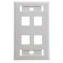 Photo of Belden AX102249 KeyConnect Faceplates 4-Port with ID Windows Single-Gang