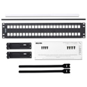 Photo of Belden AX103115 KeyConnect Modular Blank Keystone Patch Panel - 48-Port x 2RU - Black (Empty)