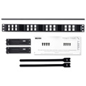 Photo of Belden AX103248 KeyConnect AngleFlex Modular Blank Keystone Patch Panel - 24-Port x 1RU - Black (Empty)