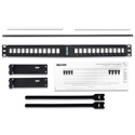 Photo of Belden AX104599 KeyConnect Angled Modular Keystone Patch Panel - 24 Port x 1RU - Black (Empty)