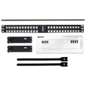 Photo of Belden AX104600 KeyConnect Angled Modular Keystone Patch Panel - 48 Port x 1RU - Black (Empty)