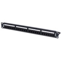 Photo of Belden RV6PPF1U24BK CAT6plus REVConnect 1U 24-Port Patch Panel Flat - Black (Preloaded)