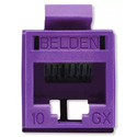 Photo of Belden RVAMJKUPR-B24 REVConnect 10GX UTP Modular Jack - Purple - 24 Pack