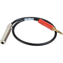 Sescom BLKJCK-SJZ-MIL Adapter Cable 1/4 TRS Balanced Female to 1/4 MIL/B-Gauge Phone Plug - 1.5 Foot