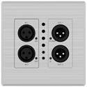 Blustream DA22XLR-WP-US Dante 2+2 XLR Dual Gang Wall Plate
