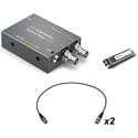 Photo of Blackmagic Design 12G SDI Fiber Extender Kit with 12G Optical Fiber Mini Converter/12G LC Duplex SFP/2x 12G SDI Cables