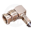 Gigatronix BNC 12G SDI Right Angle Crimp Plug - Nickel Plated - For Gigatronix UHD75-6/6XF and Belden 4694R Cables