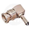 Gigatronix BNC 12G SDI Right Angle Crimp Plug - Nickel Plated - For Gigatronix UHD75-M59/M59XF and Belden 4855R Cables