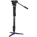 Benro A48FDS4PRO Classic Video Monopod with S4 PRO Flat Base Fluid Video Head