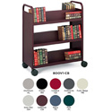 Photo of Bretford Mobile Book and Utility Truck with 6 Slant Shelves- Grey Mist