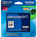 Brother TZe121 0.35 in x 26.2 ft (9mm x 8m) Black on Clear