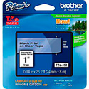 Brother TZe151 0.94in x 26.2 ft (24mm x 8 m) Black on Clear