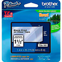 Brother TZe161 1.4 in x 26.2 ft (36 mm x 8 m) Black on Clear