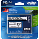 Photo of Brother TZe231M 0.47in x 26.2 ft (12mm x 8m) Black on White Label Printer Labels For Use w/ P-touch Label Makers