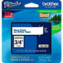 Brother TZe243 0.7 in x 26.2 ft (18 mm x 8 m) Blue on White