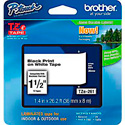 Brother TZe261 1.4 in x 26.2 ft ( 36 mm x 8 m) Black on White