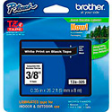 Brother TZe325 0.35 in x 26.2 ft (9mm x 8m) White on Black