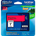 Brother TZe451 0.94in x 26.2 ft (24mm x 8 m) Black on Red
