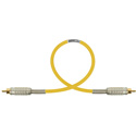 Photo of Sescom BSC1.5RRYW Audio Cable Belden Star Quad RCA Male to RCA Male Yellow - 1.5 Foot