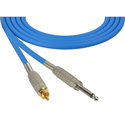 Photo of Sescom BSC1.5SRBE Audio Cable Belden Star Quad 1/4 TS Mono Male to RCA Male Blue - 1.5 Foot