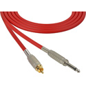 Photo of Sescom BSC1.5SRRD Audio Cable Belden Star Quad 1/4 TS Mono Male to RCA Male Red - 1.5 Foot